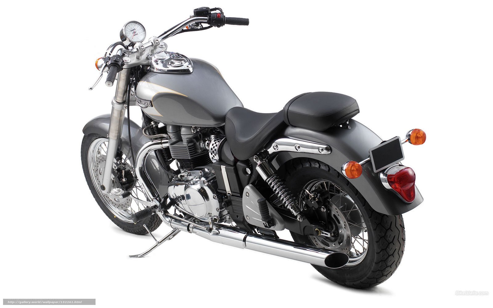 gray triumph motorcycle