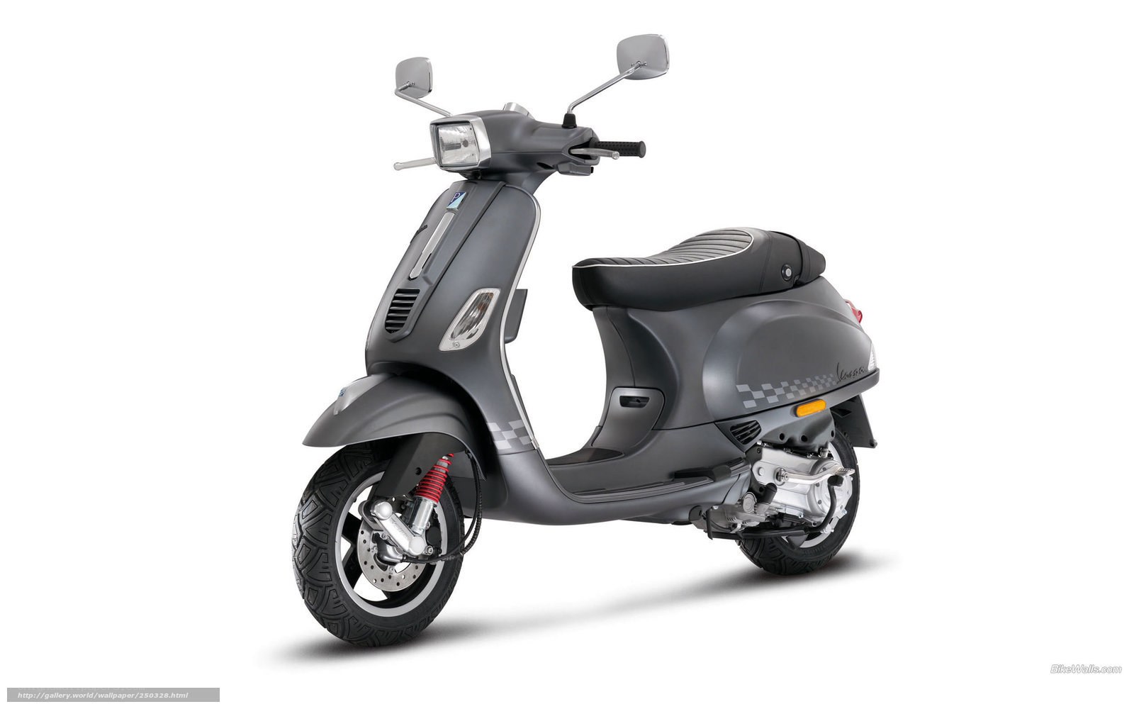 gray vespa scooter