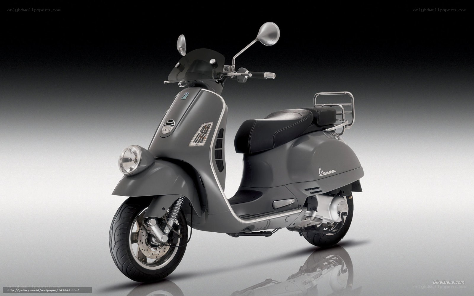 Gray Vespa scooter