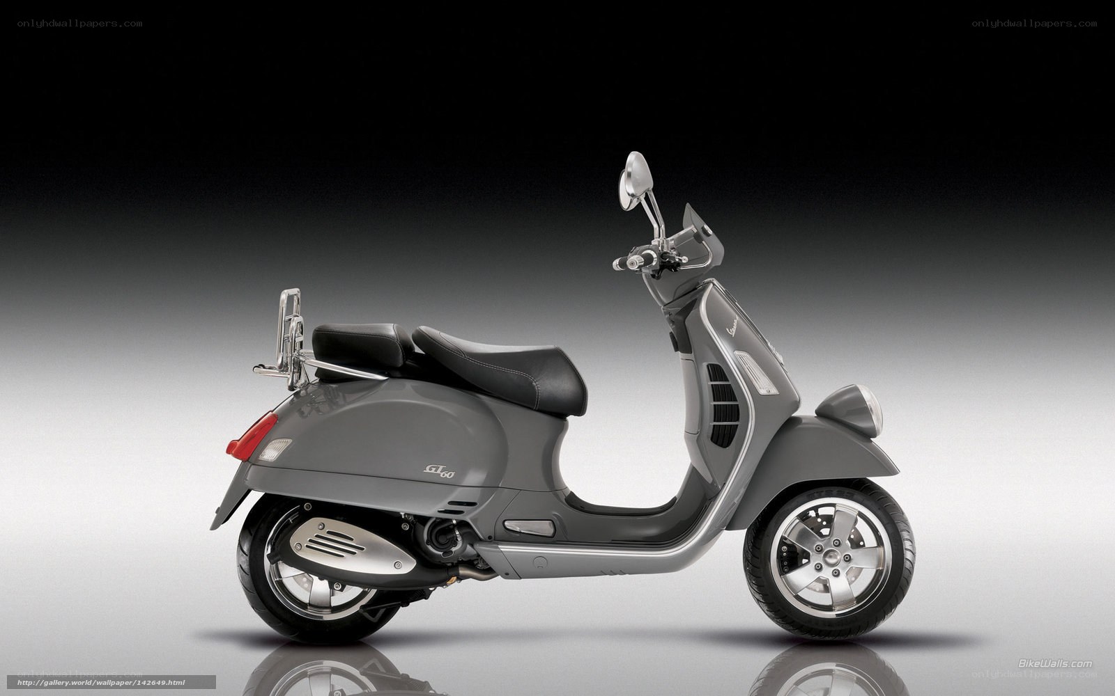 Gray Vespa scooter