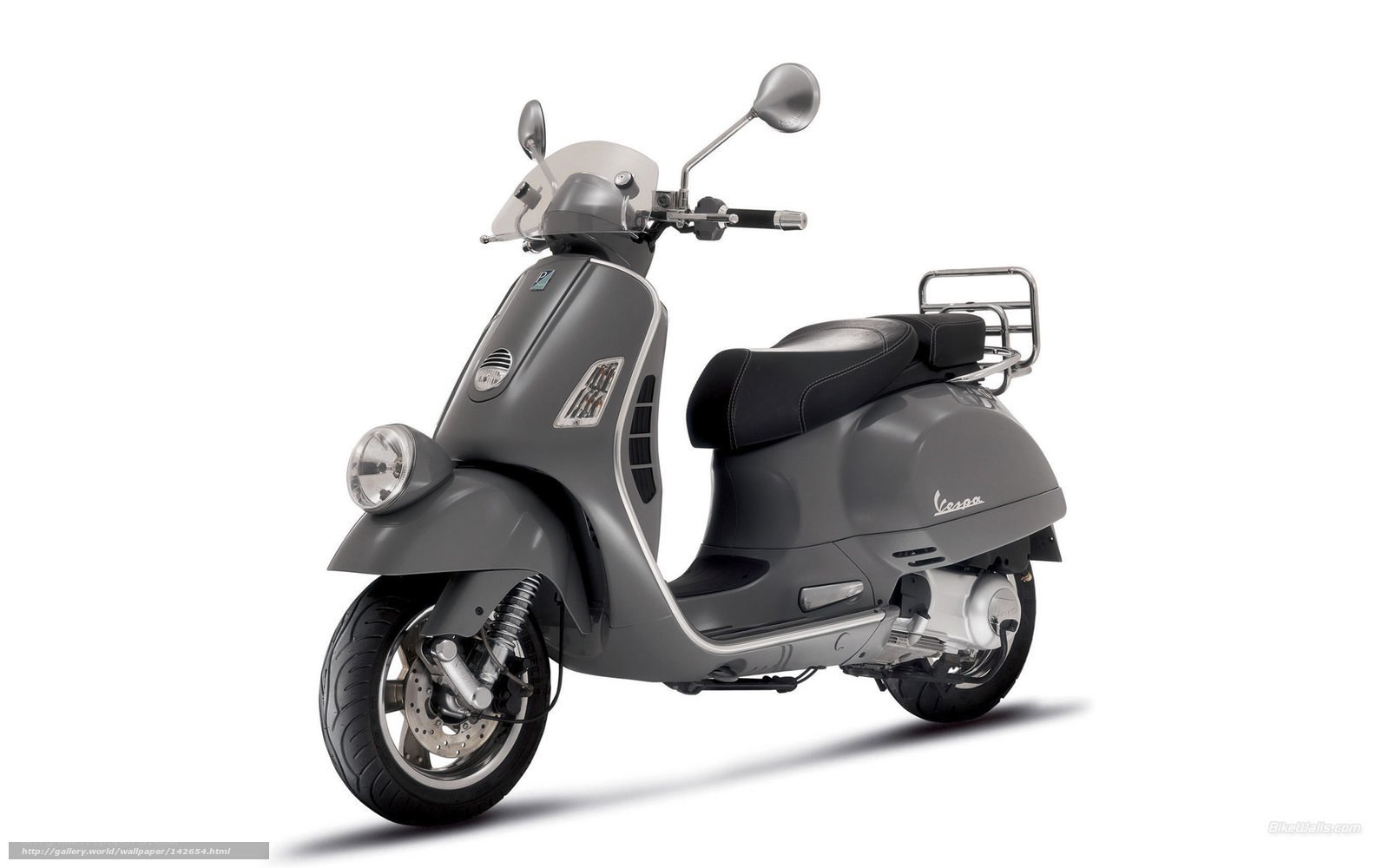 Gray Vespa scooter