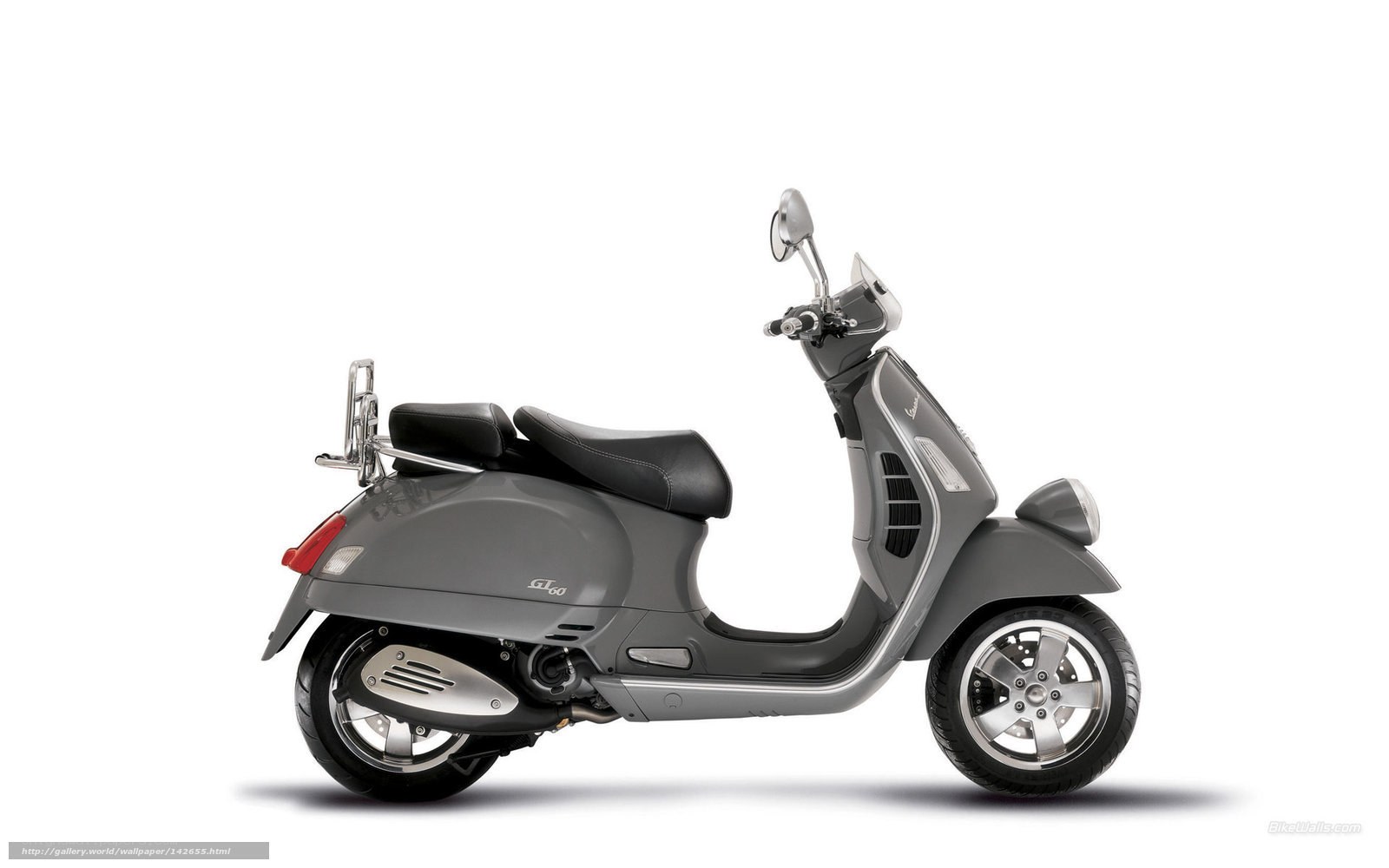 Gray Vespa scooter