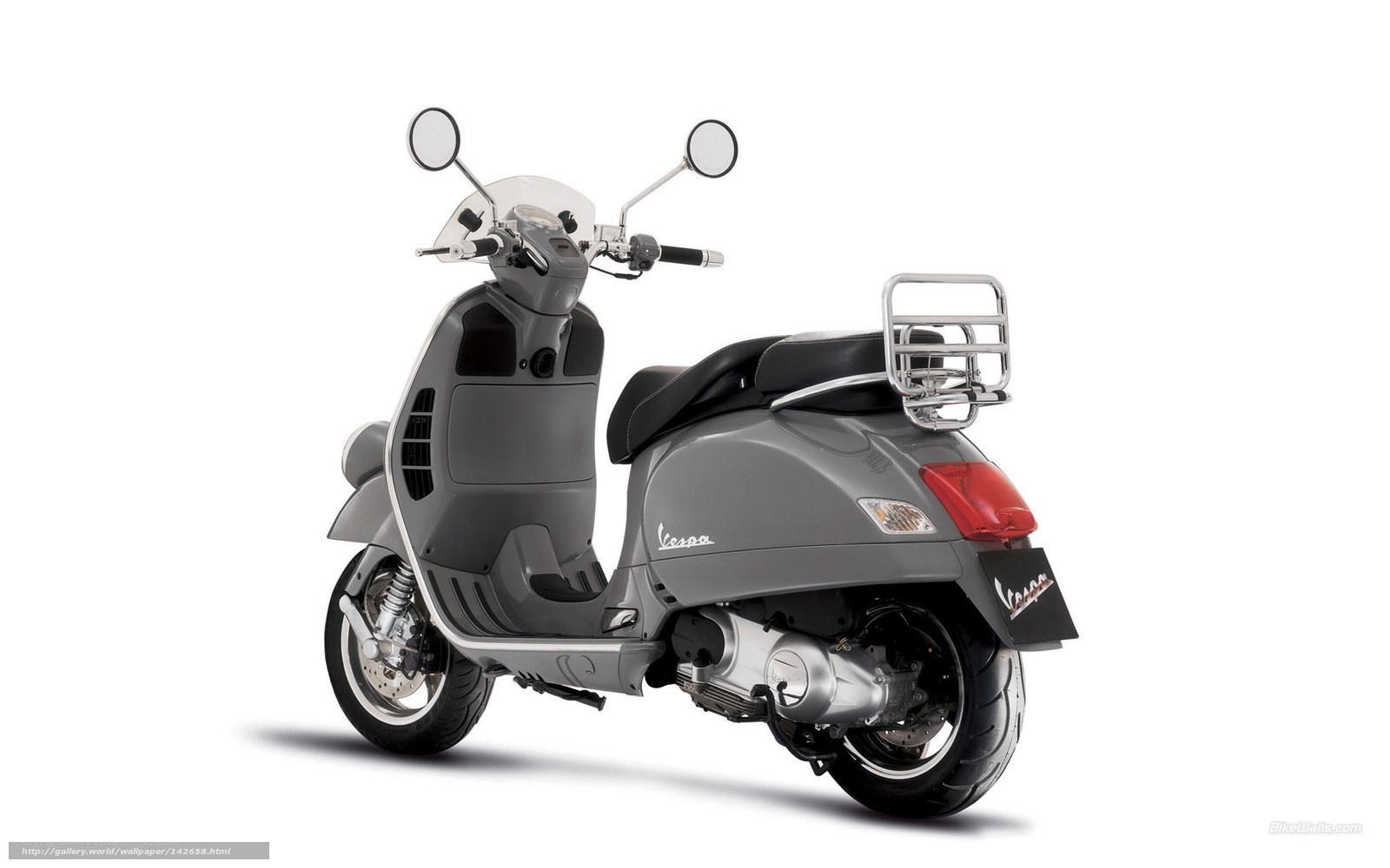 Gray Vespa scooter