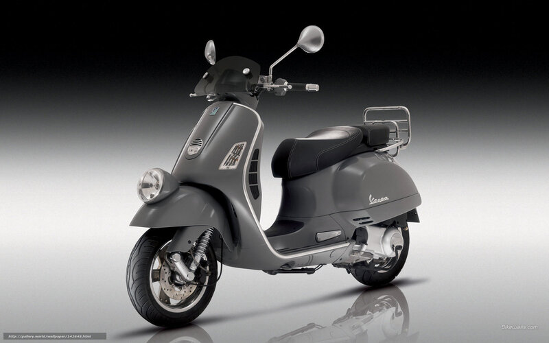 Gray Vespa Scooter — Dramatic