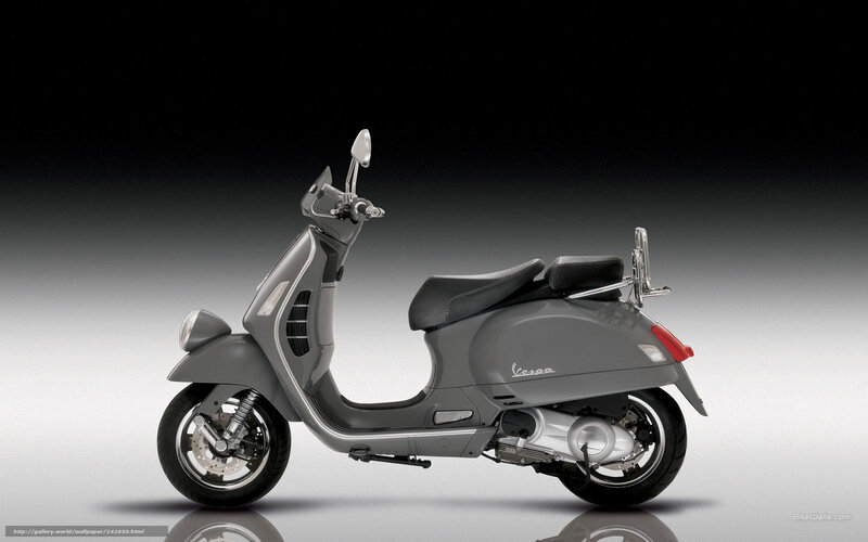 Gray Vespa scooter side profile