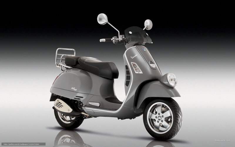 Gray Vespa scooter