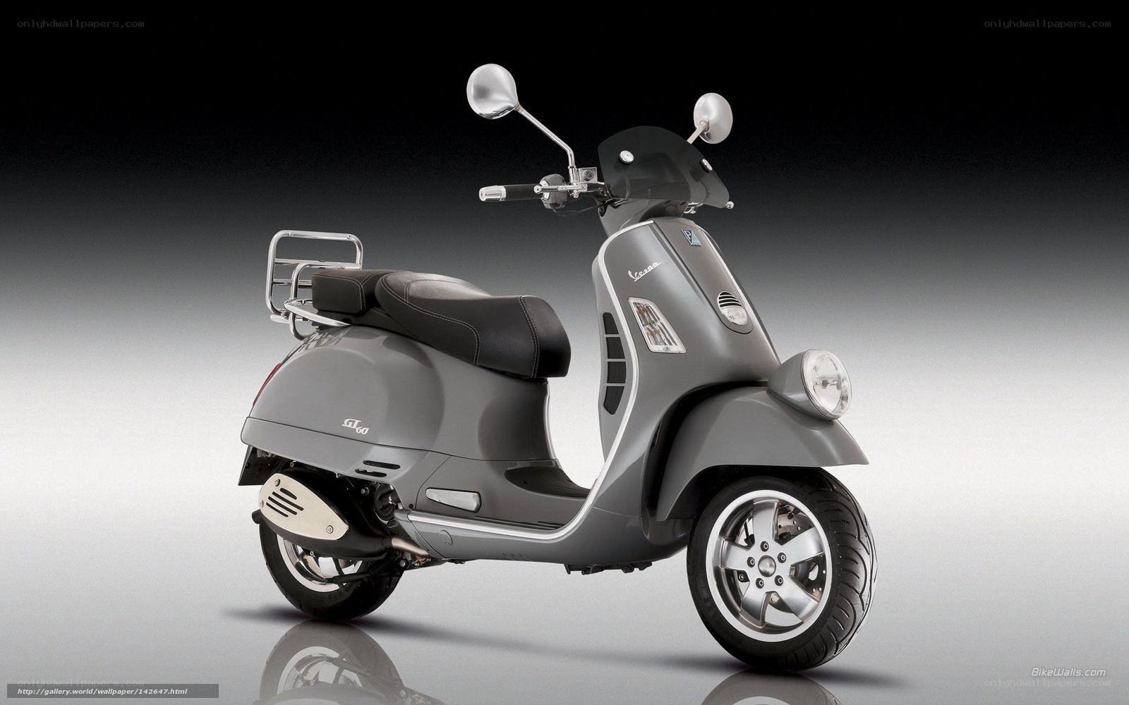 Gray Vespa scooter