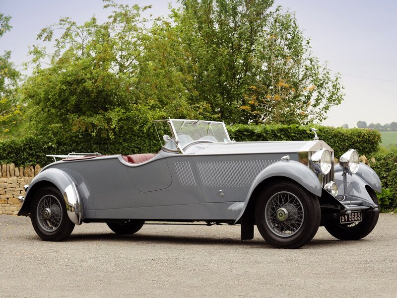 Gray Vintage Convertible — Serene, Afternoon, Photograph