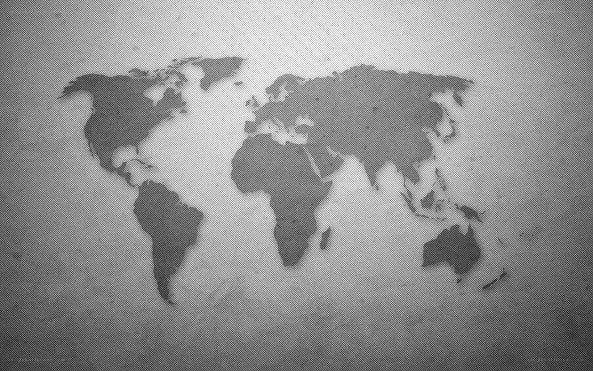 grayscale world map