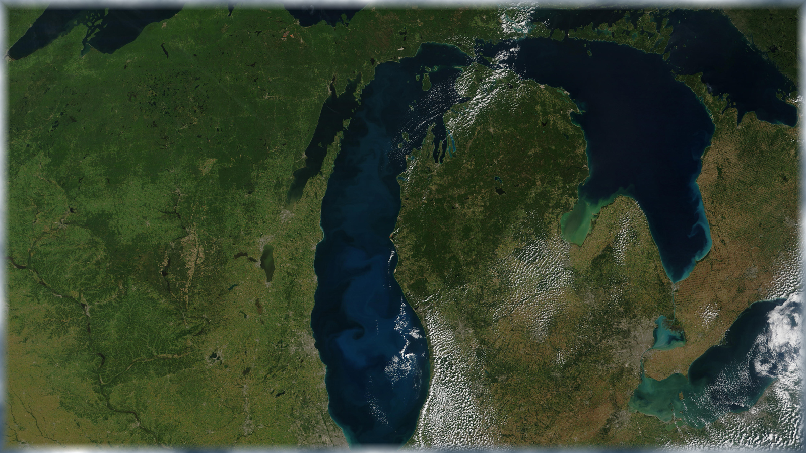 Great Lakes satellite view