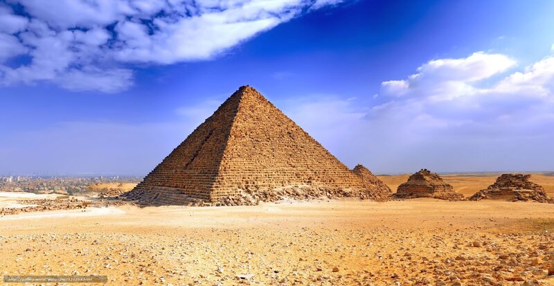 Great Pyramid of Giza — Blue, Dramatic, Afternoon, Photograph