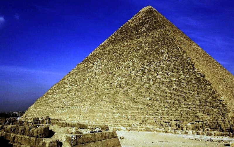 Great Pyramid of Giza — Blue, Dramatic