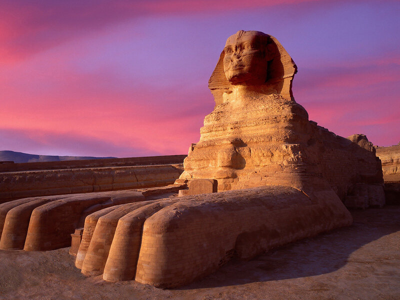 Great Sphinx of Giza — Pink, Dramatic