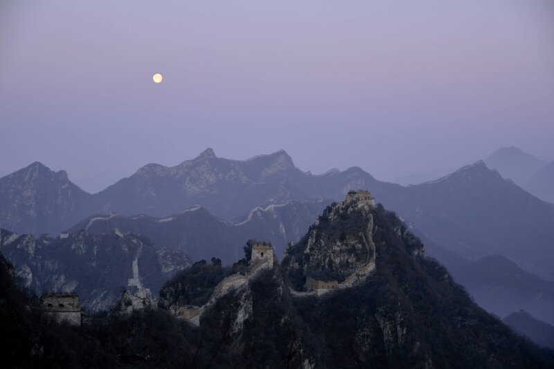 Great Wall at Dusk — Purple