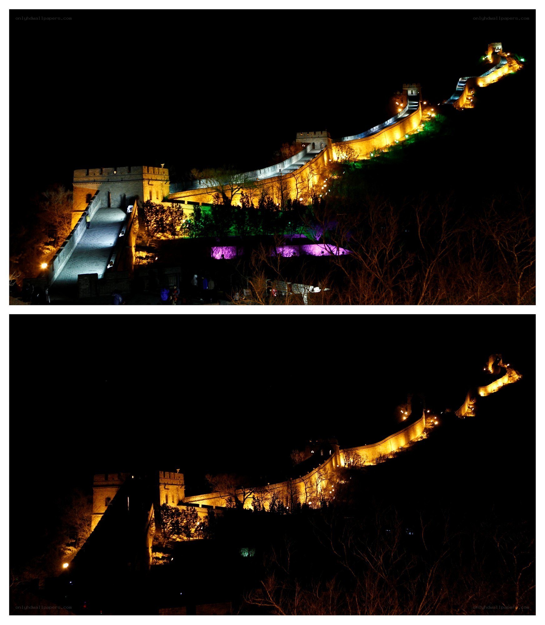 Great Wall at night