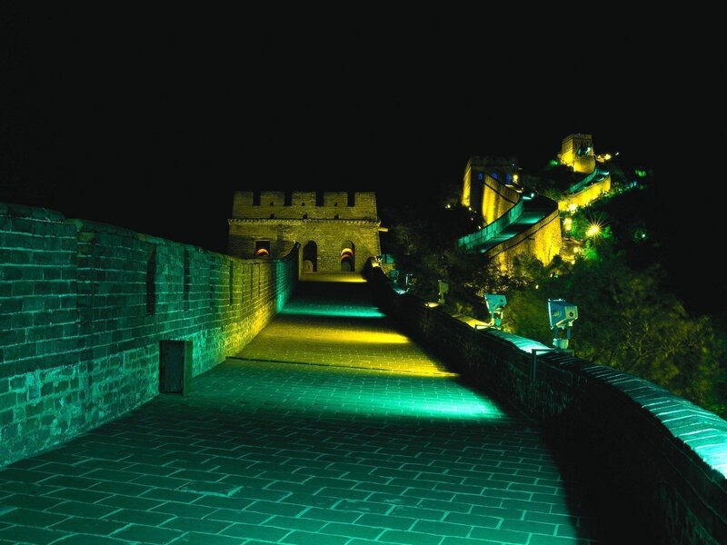 Great Wall at Night — Green