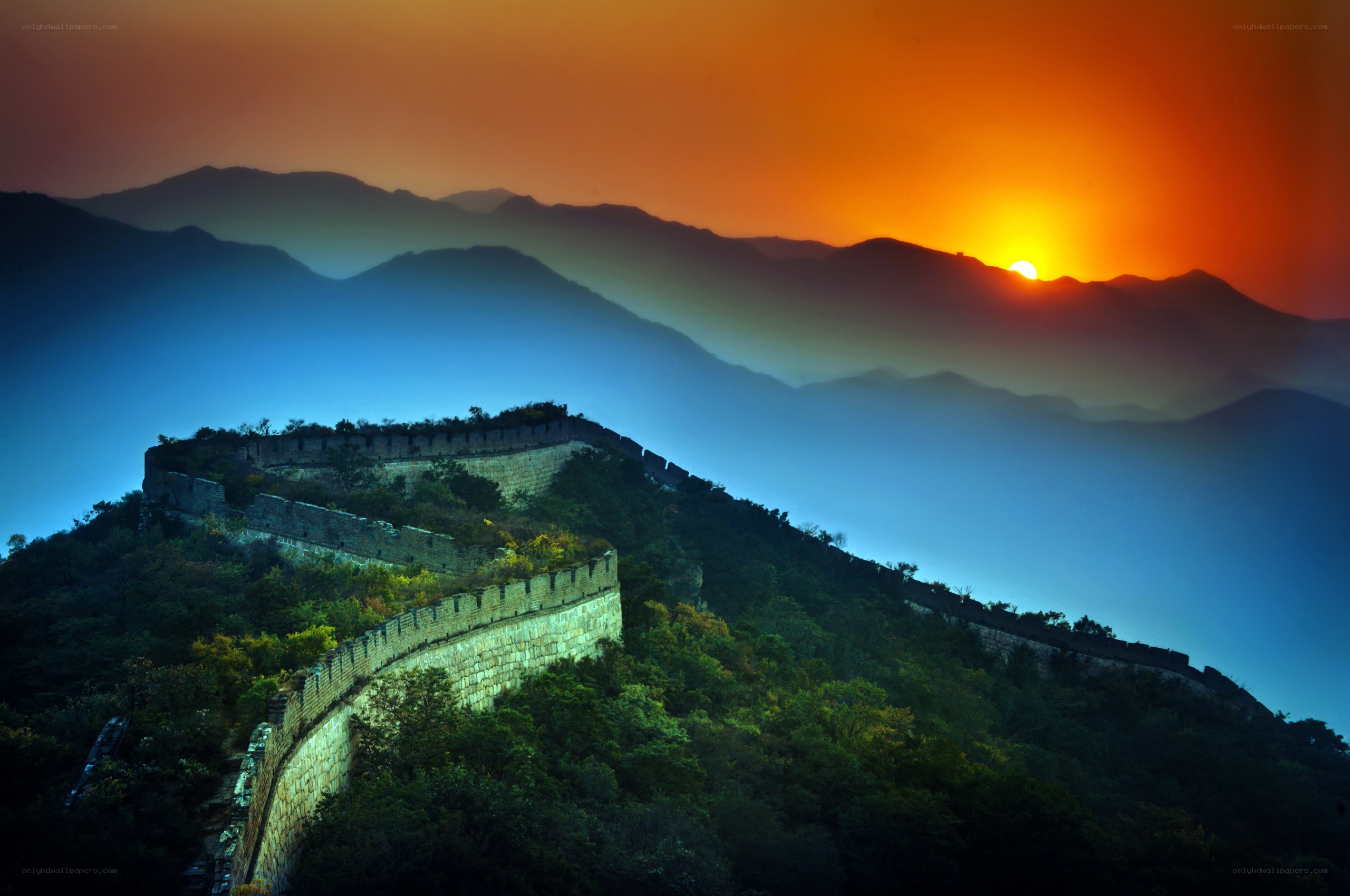 Great Wall at sunset