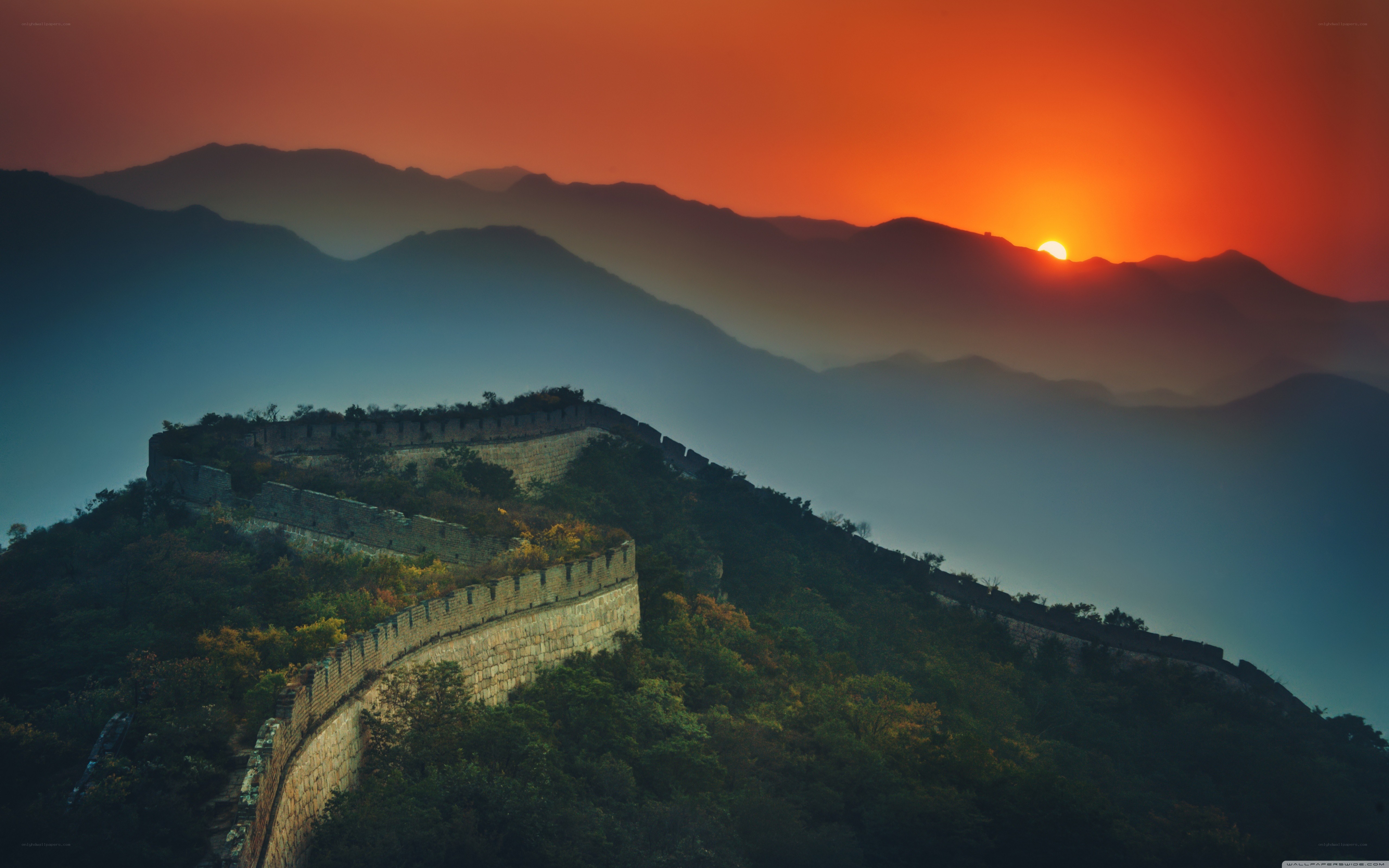 Great Wall at sunset