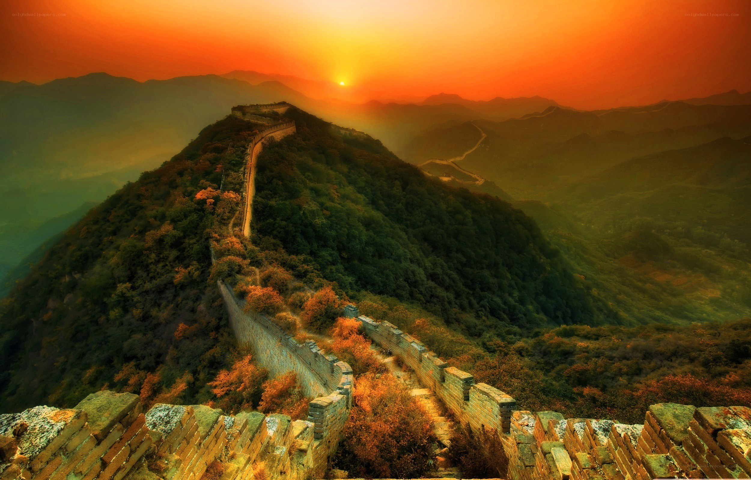 Great Wall at sunset