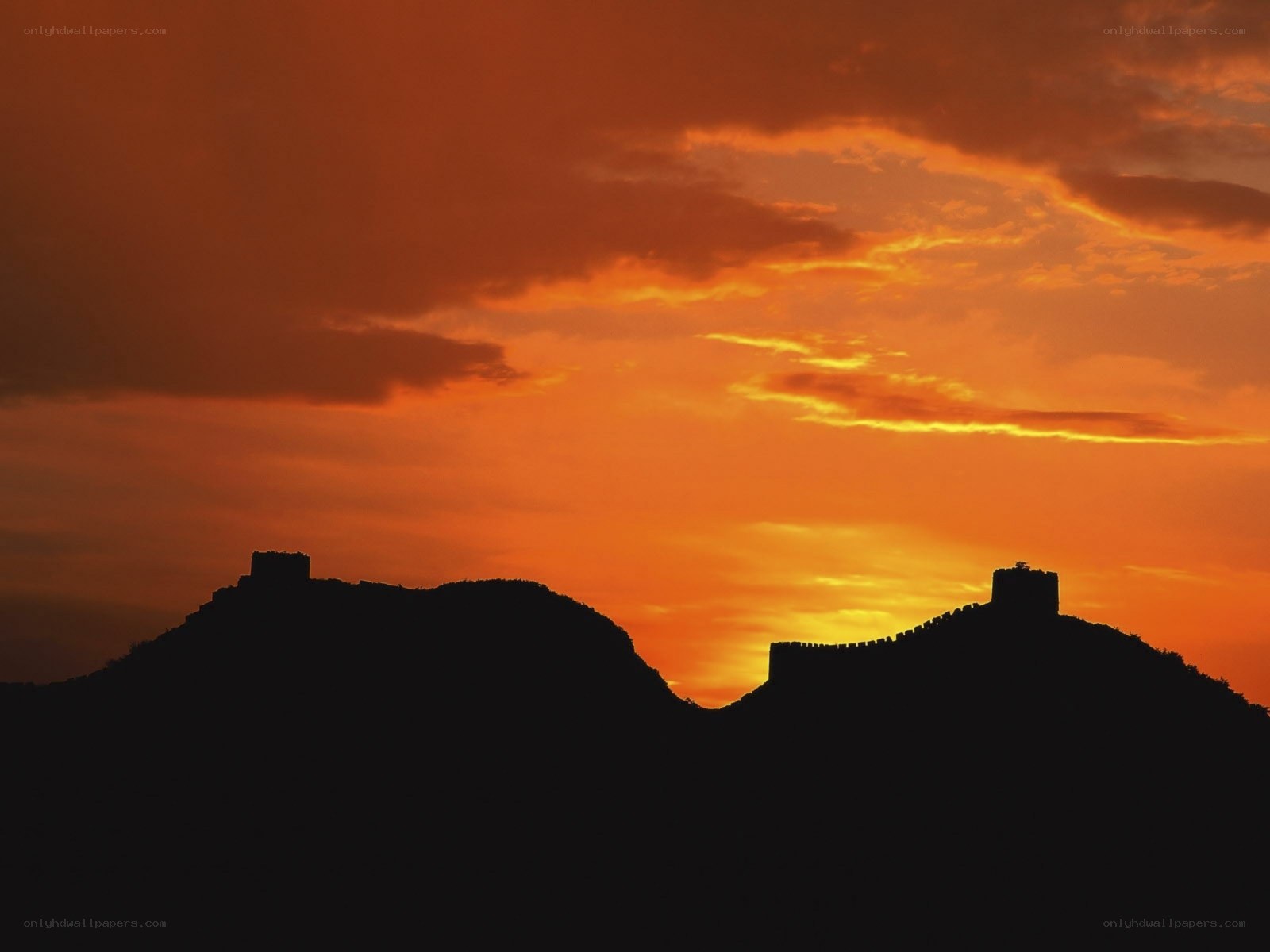 Great Wall at sunset