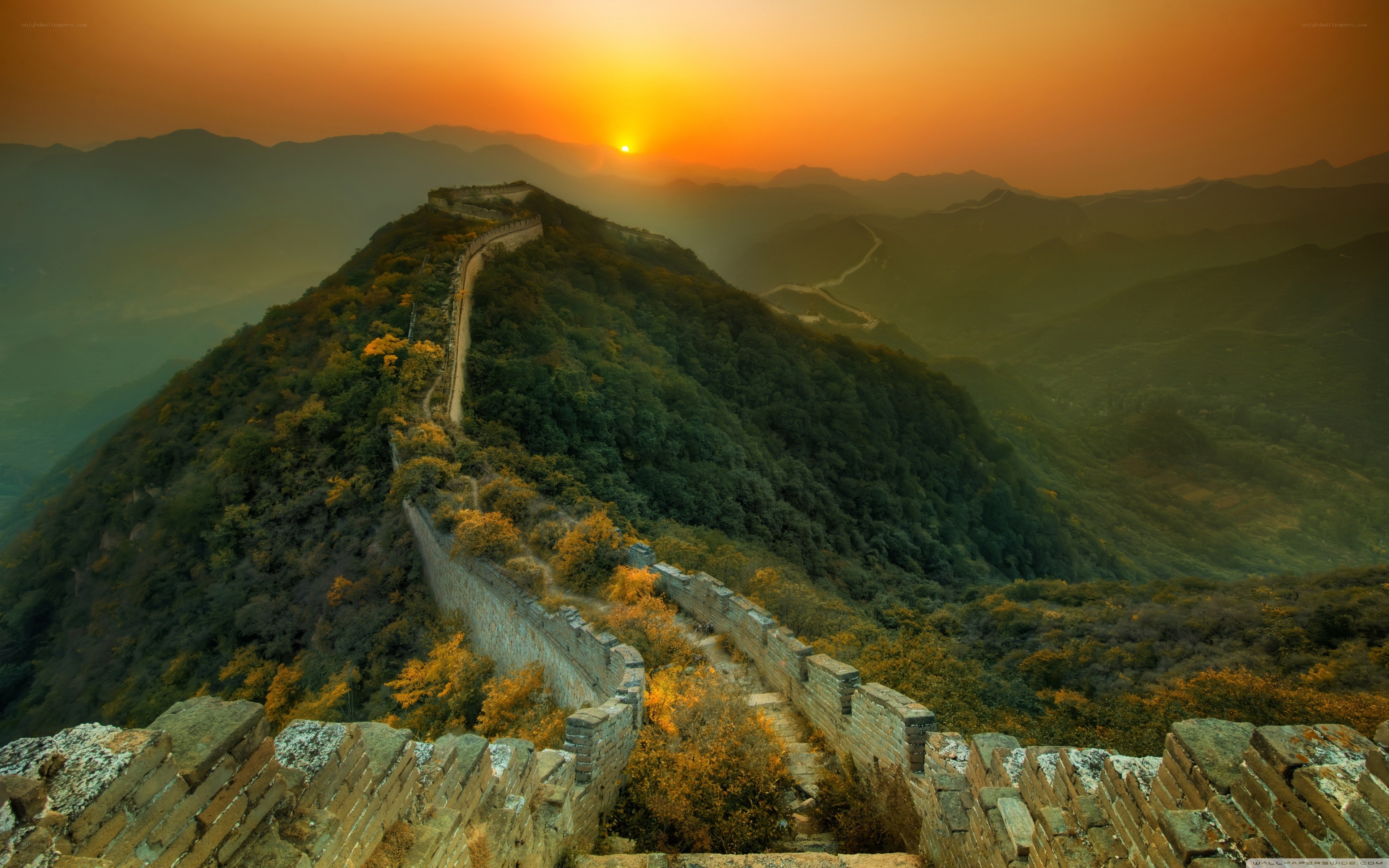 Great Wall at sunset