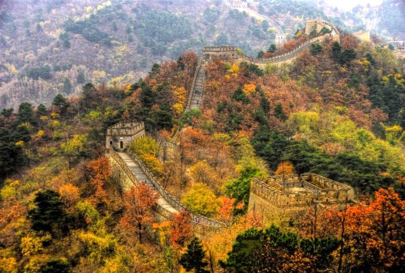 Great Wall in autumn colors