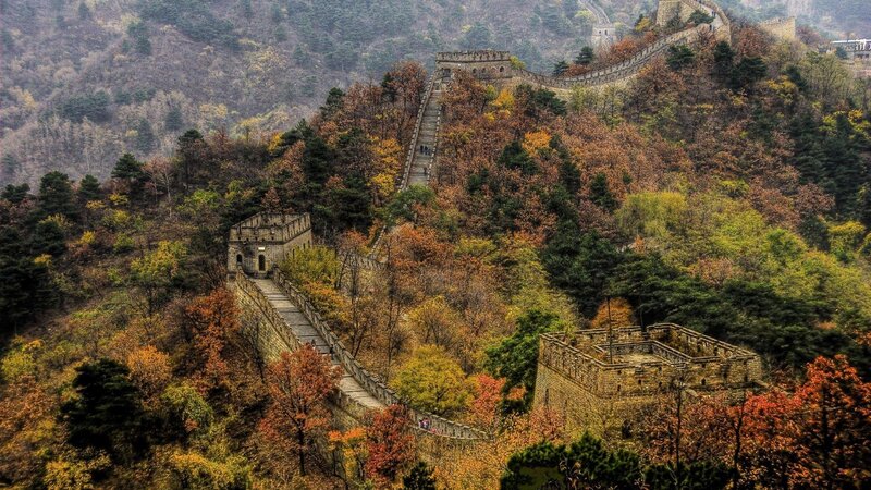 Great Wall in autumn colors