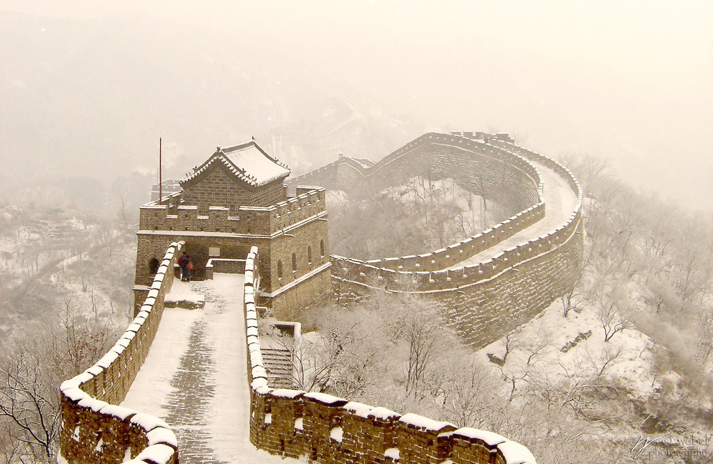 Great Wall in winter snow