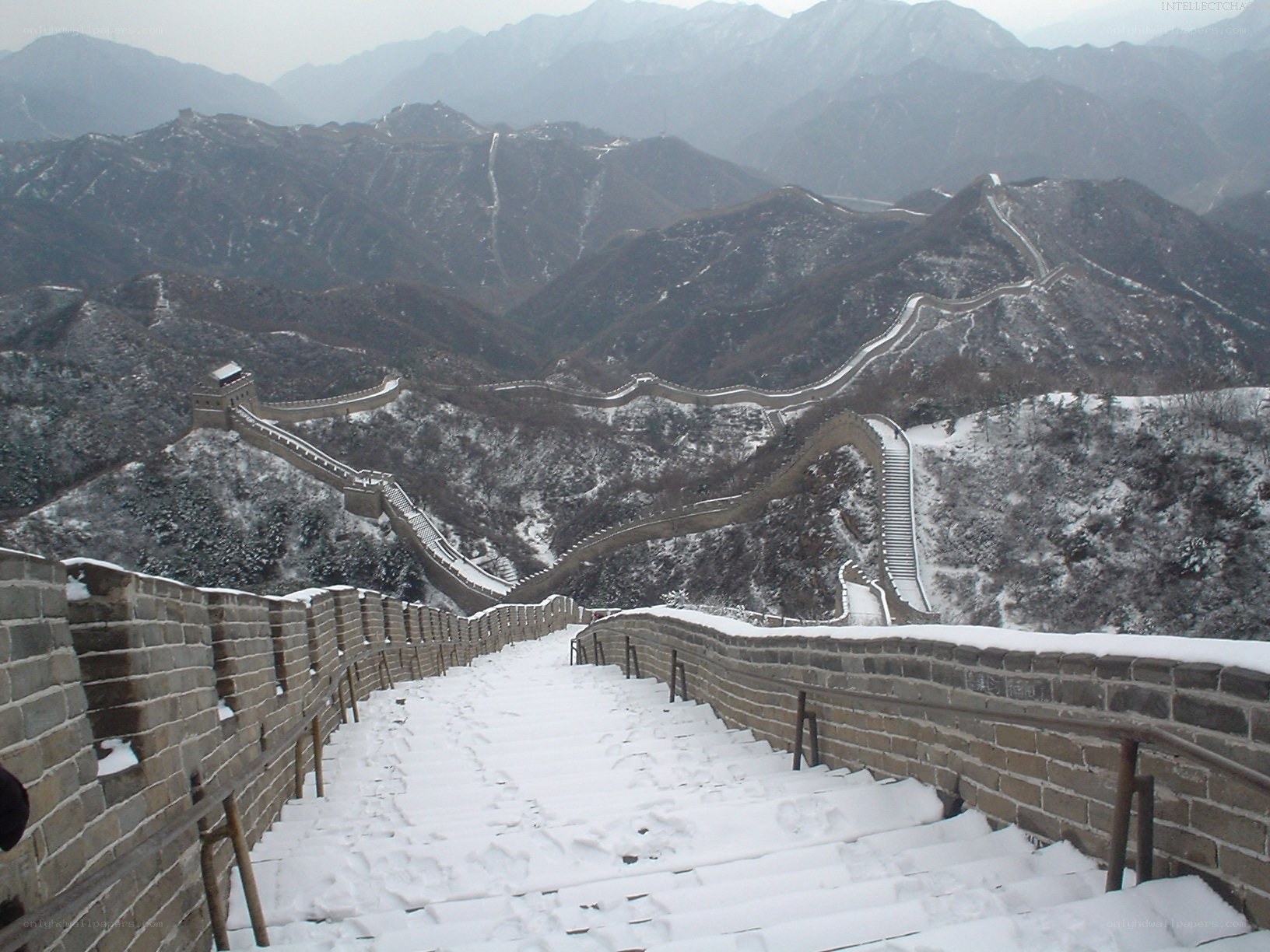 Great Wall in winter snow
