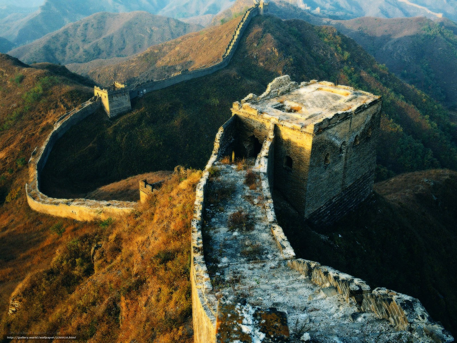Great Wall of China at sunrise