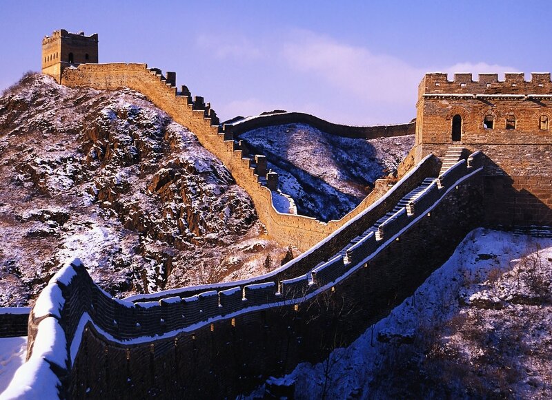 Great Wall of China — Blue, Dramatic, Winter