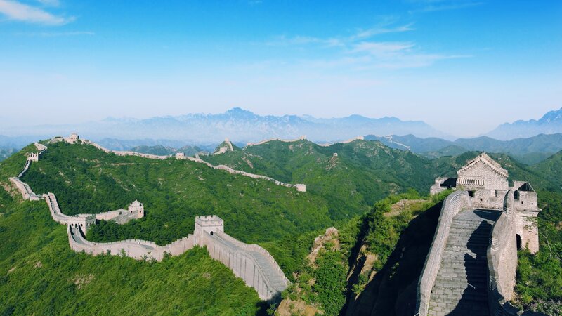 Great Wall of China — Blue, Serene, Afternoon, Photograph