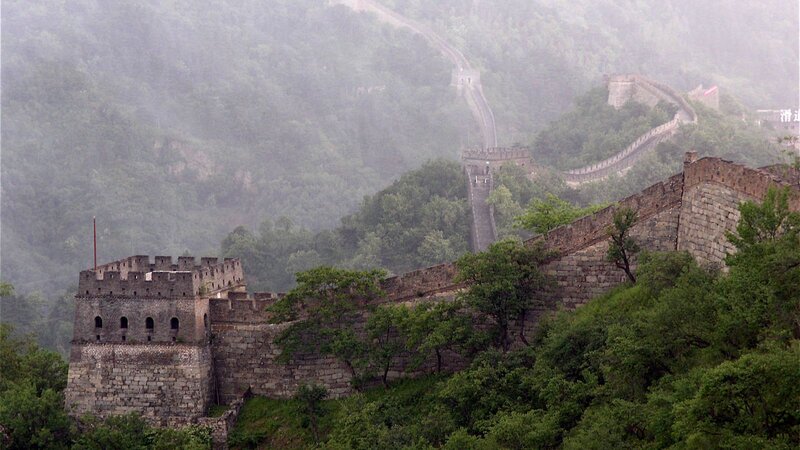 Great Wall of China — Green, Misty, Photograph