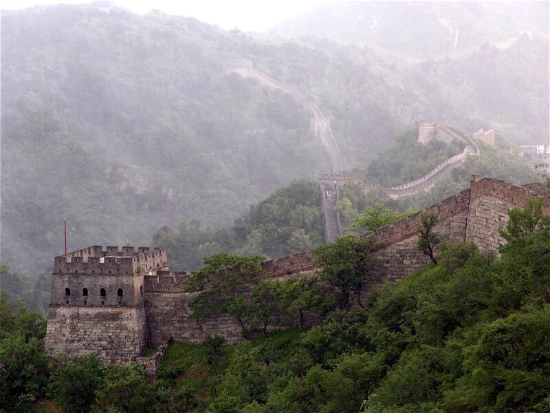 Great Wall of China in mist