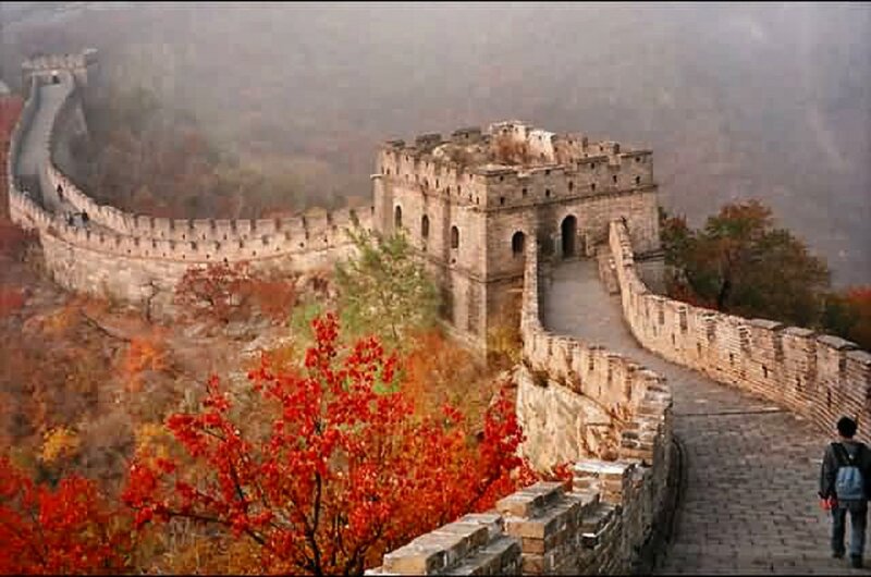 Great Wall of China — Red, Misty