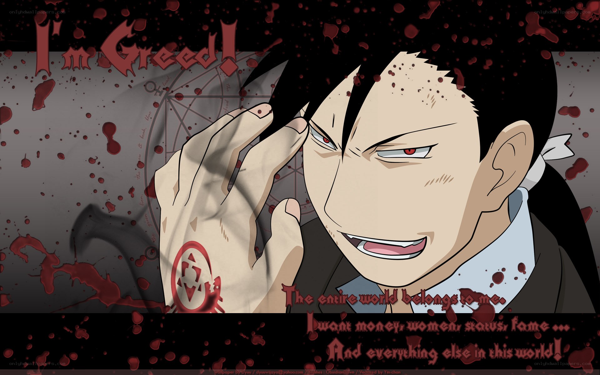 Greed anime character wallpaper