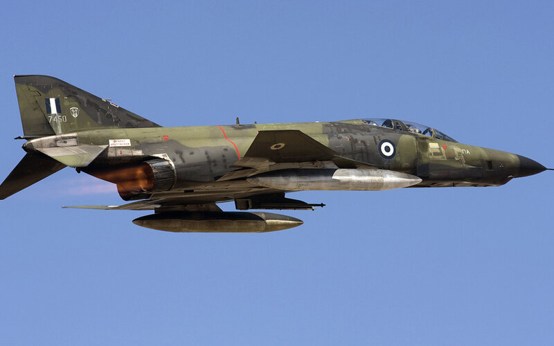 Greek Air Force Fighter Jet — Green