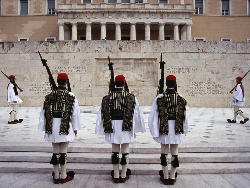 Greek Evzone Soldiers
