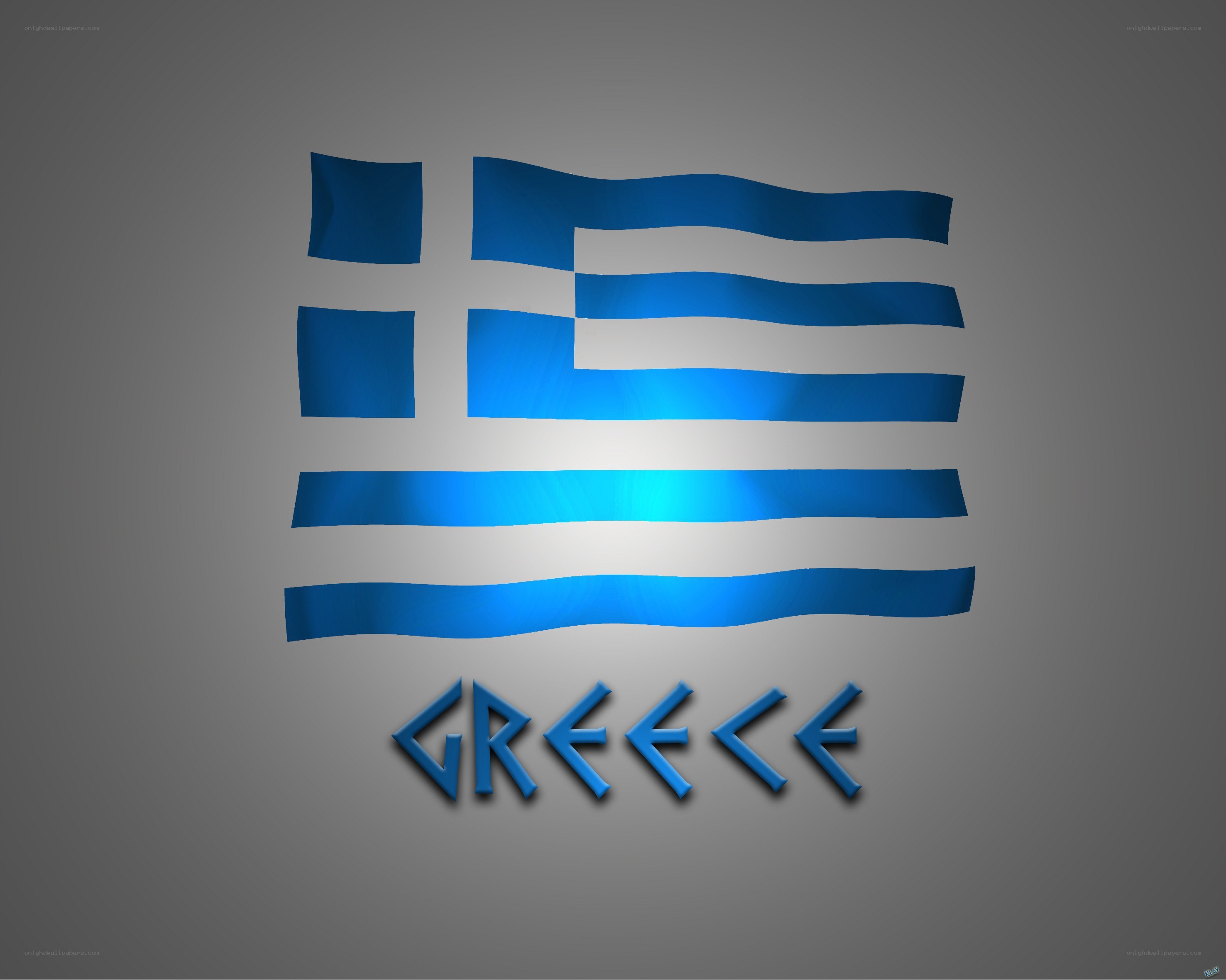 Greek flag and text
