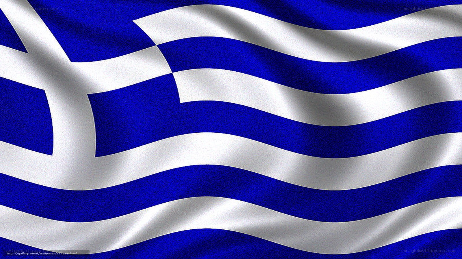 Greek flag waving
