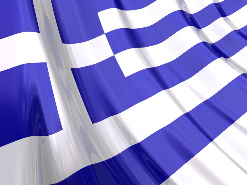 Greek Flag Waving — Blue, Dynamic
