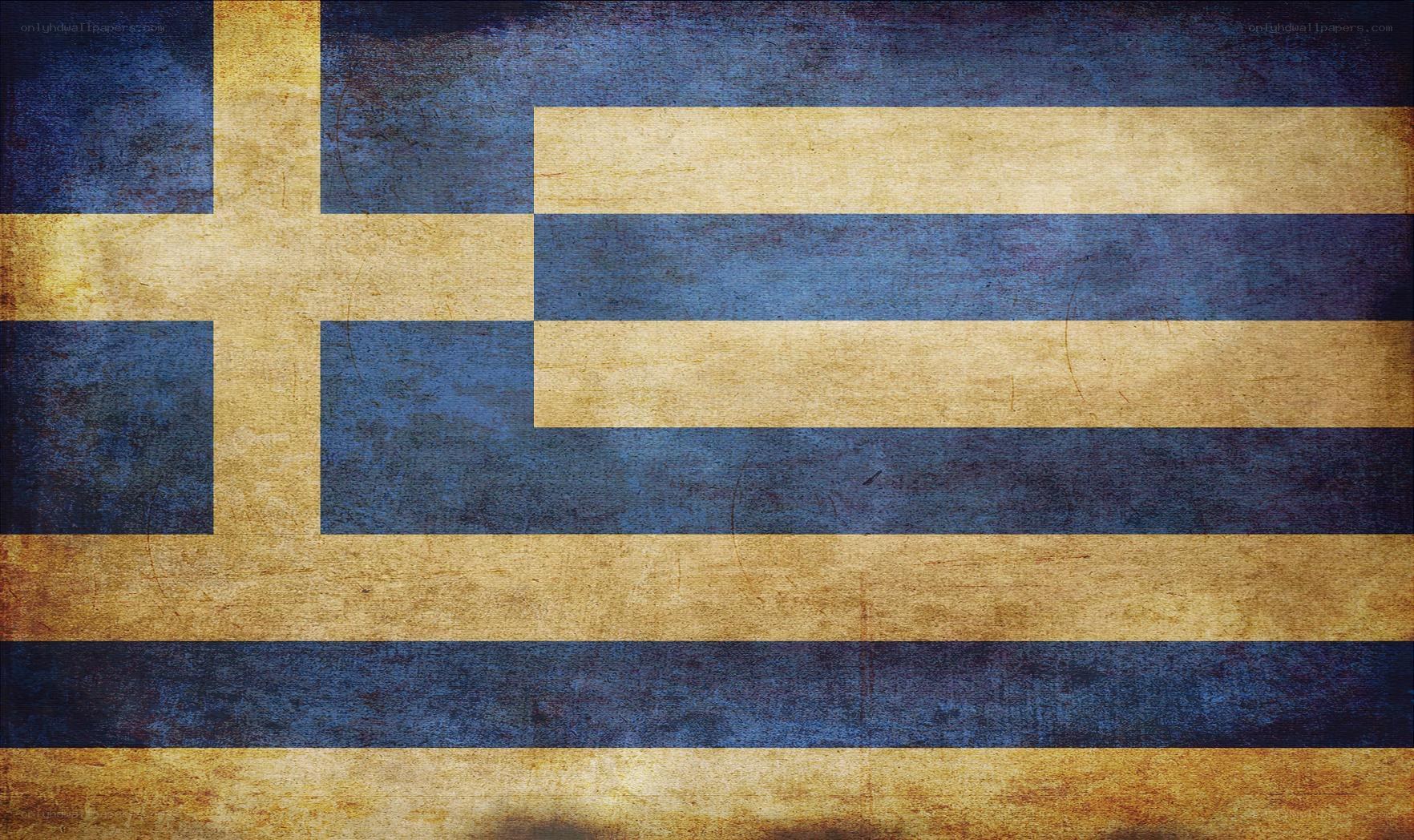 Greek flag with vintage texture