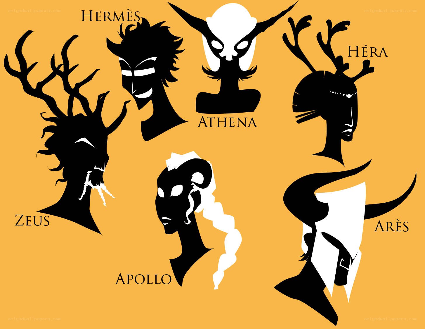 Greek Gods Silhouettes