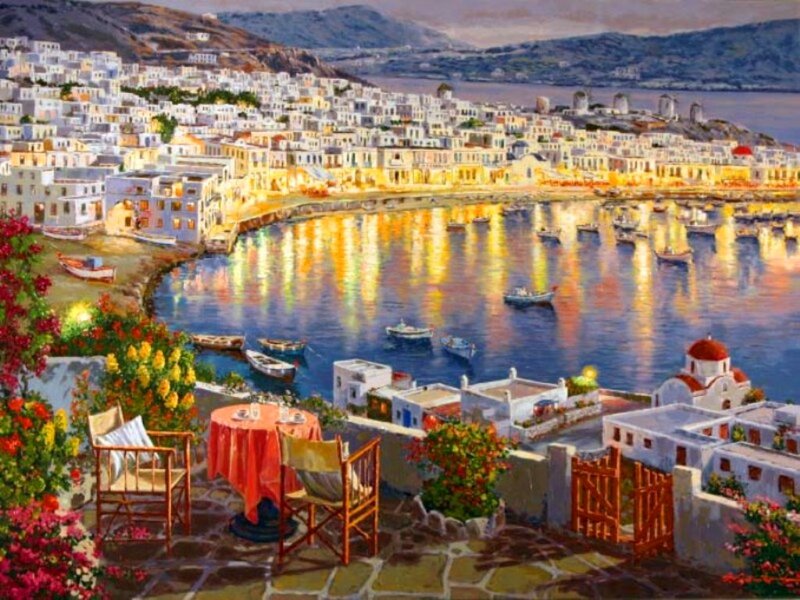 Greek Harbor Town