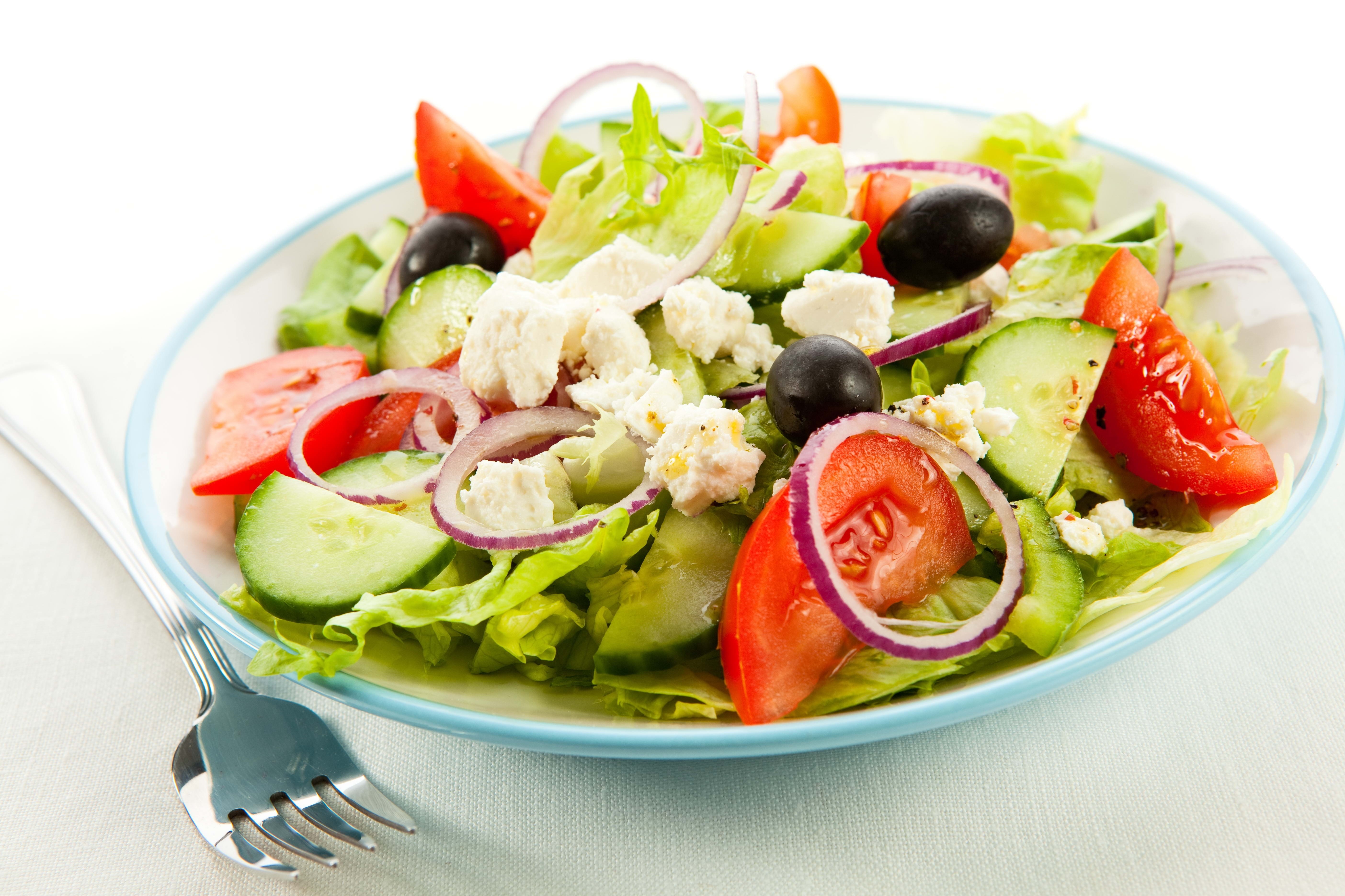 Greek salad on a plate