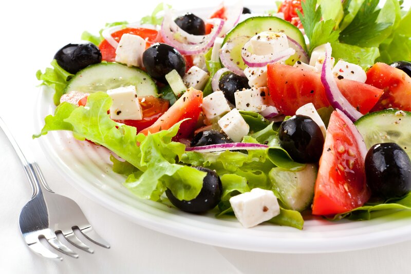 Greek Salad on Plate — Green