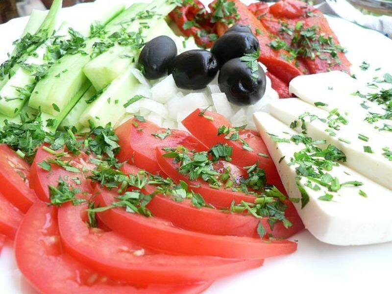 Greek Salad on Plate