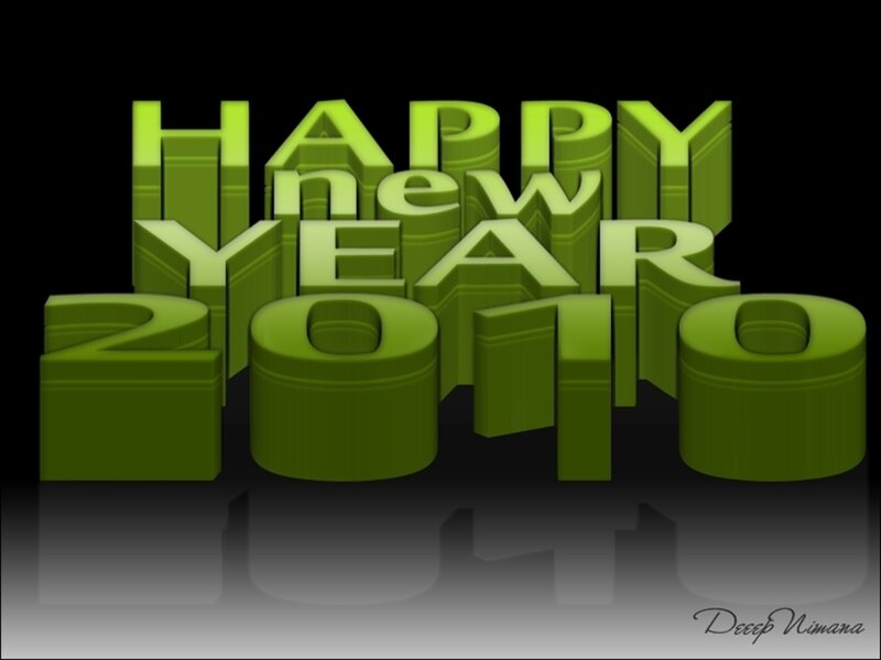 Green 3d Text — Celebratory, 3d Render