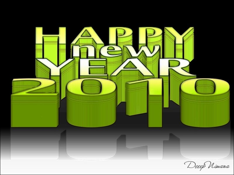 Green 3d Text — Celebratory