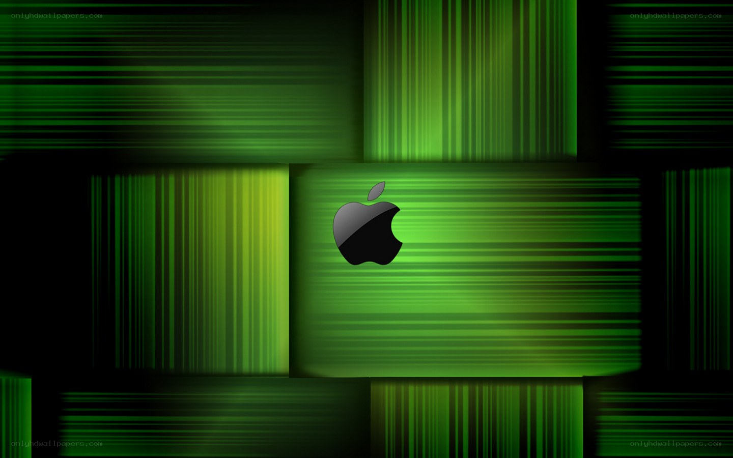 green abstract apple logo